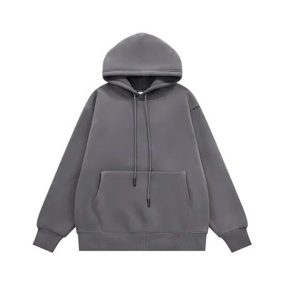 Men'S Fashion Casual Winter Solid Color Fleece Long-Sleeve Hoodies