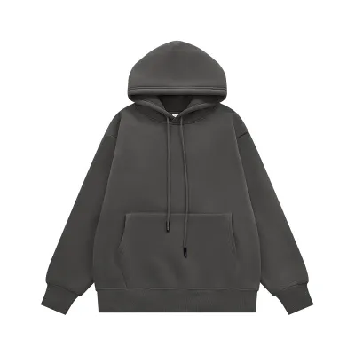 Men'S Fashion Casual Winter Solid Color Fleece Long-Sleeve Hoodies