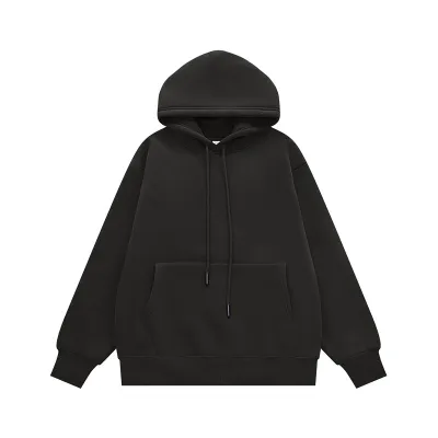 Men'S Fashion Casual Winter Solid Color Fleece Long-Sleeve Hoodies