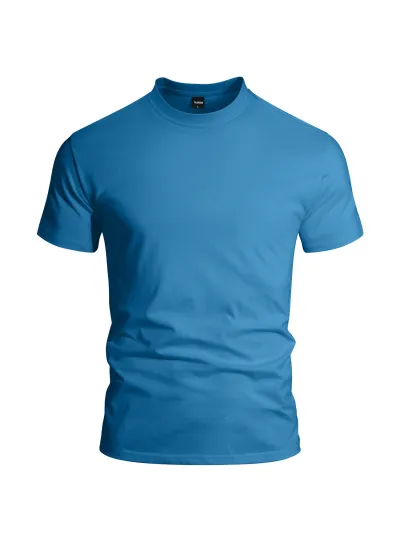 Men'S Fashion Casual Simple Solid Color Short Sleeve T-Shirt