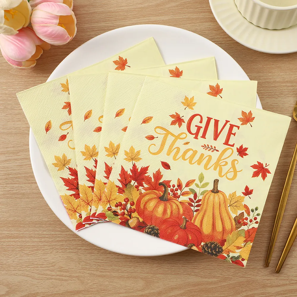 Thanksgiving Pumpkin Pattern Tissue