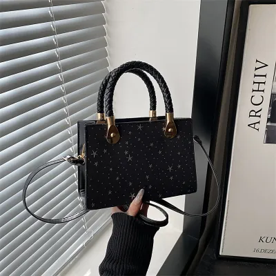 Women Fashion Casual Portable Star Printed Small Square Handbag