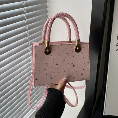 Women Fashion Casual Portable Star Printed Small Square Handbag