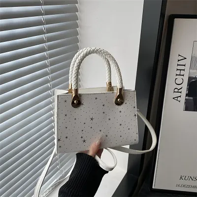 Women Fashion Casual Portable Star Printed Small Square Handbag
