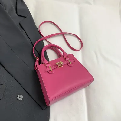 Women Fashion Casual Simple Solid Color Square Handbag
