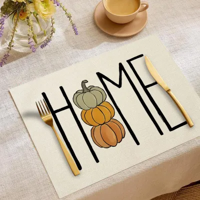 Thanksgiving Autumn Pumpkin Printed Tableware Decorative