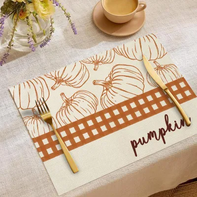 Thanksgiving Autumn Pumpkin Printed Tableware Decorative