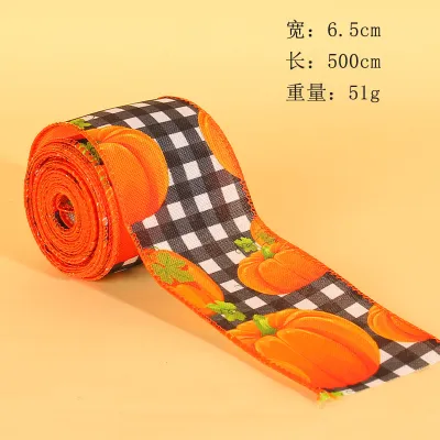Thanksgiving Ribbon Autumn Harvest Festival Decoration Ribbon Pumpkin Truck Ribbon