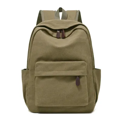 Mochila de lona transpirable, resistente al desgaste, de gran capacidad, estilo casual retro y casual para hombre.
