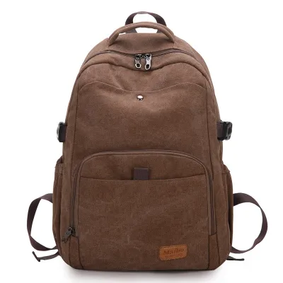 Men Fashion Casual Retro Canvas Large Capacity Backpack