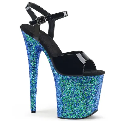 Women Fashion Sexy 20cm Flash Peep-Toe Platform Stiletto High Heels Pole Dancing Shoes