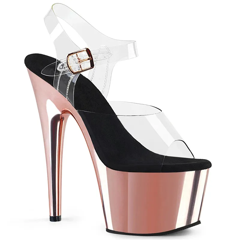 Women Fashion Sexy Peep-Toe Platform Thin High Heel Pole Dancing Shoes