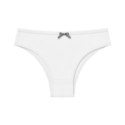 Women Fashion Solid Color Simple Breathable High Elastic Low Waist Underwear
