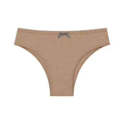 Women Fashion Solid Color Simple Breathable High Elastic Low Waist Underwear