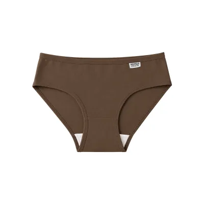 Women Fashion Solid Color Low Waist Breathable Cotton Underpants