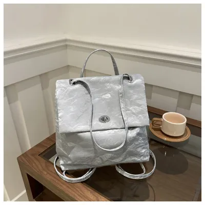 Women Fashion Simple Solid Color Large Capacity Backpack