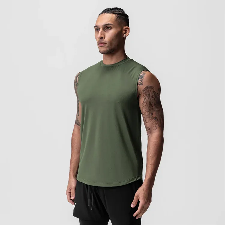 Men'S Fashion Casual Summer Solid Color Sleeveless Quick-Drying Breathable Tank Top