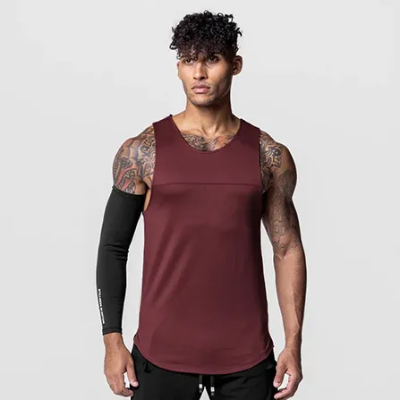 Men'S Fashion Casual Summer Solid Color Ice Silk Sleeveless Quick-Drying Tank Top