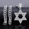 Silver Six-Pointed Star Pendant Round Chain 50Cm (Simple Buckle)