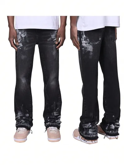 Men'S Fashion Casual Simple Straight Jeans
