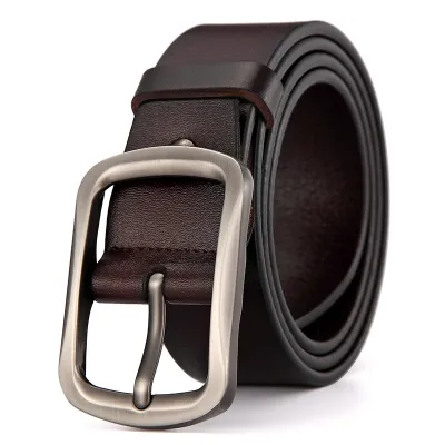 Men'S Fashion Casual Retro Genuine Leather Pin Buckle Belt