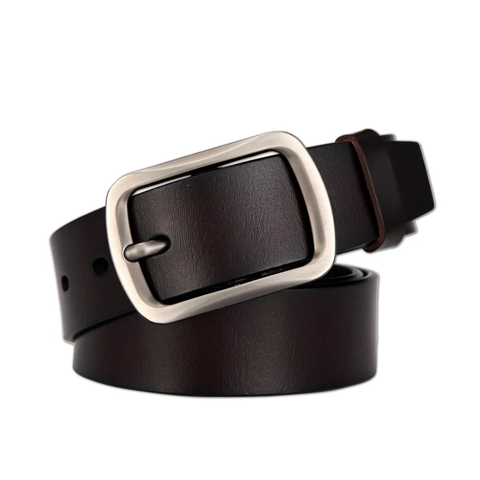 Men'S Fashion Casual Retro Genuine Leather Pin Buckle Belt