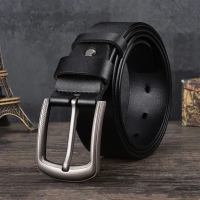 Men'S Fashion Casual Retro Pin Buckle Leather Belt