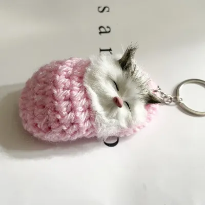 Fashion Cute Mini Simulation Cat Keychain