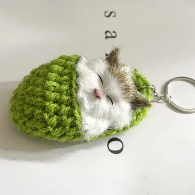 Fashion Cute Mini Simulation Cat Keychain