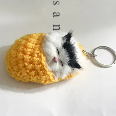 Fashion Cute Mini Simulation Cat Keychain