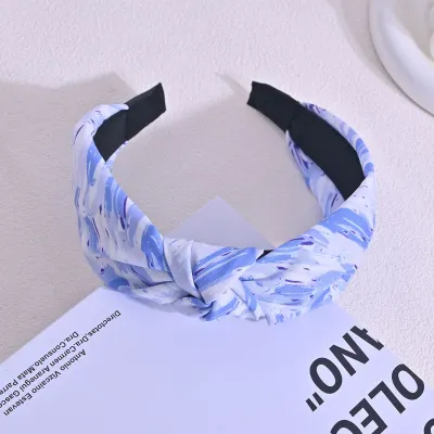 Women Fashion Casual Boho Wide-Brimmed Cross-Knotted Headband