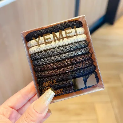 Women Fashion High Elastic Rubber Hair Ring Set