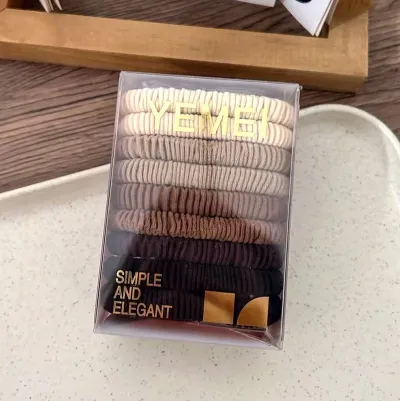 Women Fashion High Elastic Rubber Hair Ring Set