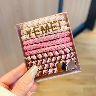 Women Fashion High Elastic Rubber Hair Ring Set