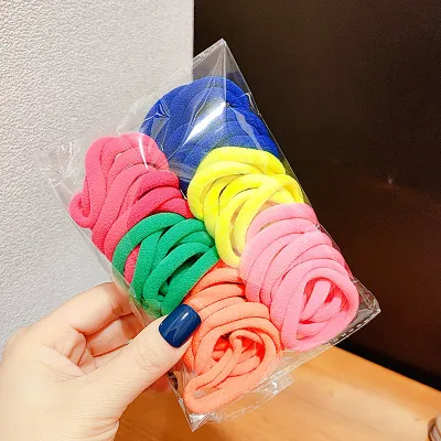 Women Fashion Candy Gradient Color Seamless Hair Rope Set