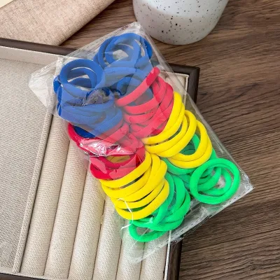 Women Fashion Candy Gradient Color Seamless Hair Rope Set