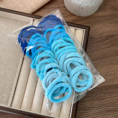 Women Fashion Candy Gradient Color Seamless Hair Rope Set
