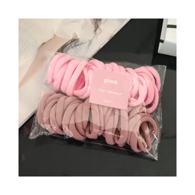Women Fashion Candy Gradient Color Seamless Hair Rope Set