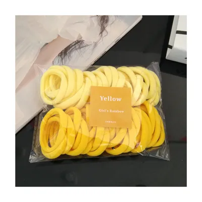 Women Fashion Candy Gradient Color Seamless Hair Rope Set