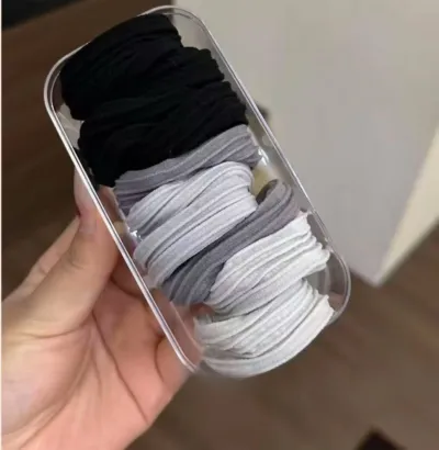 Women Fashion Multicolor High Elastic Hair Tie Rubber Hair Band Boxed