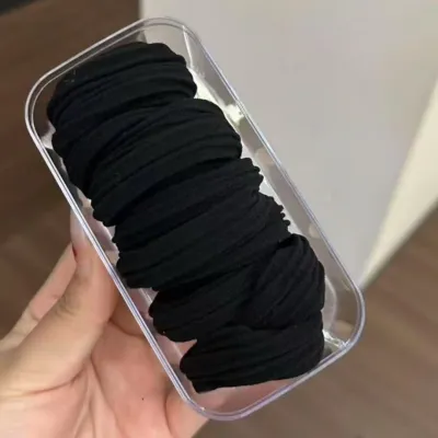 Women Fashion Multicolor High Elastic Hair Tie Rubber Hair Band Boxed