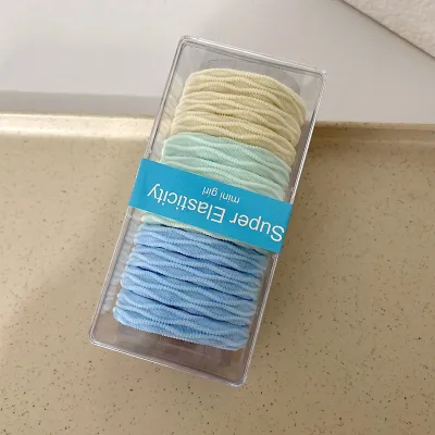 Women Fashion Multicolor High Elastic Hair Tie Rubber Hair Band Boxed