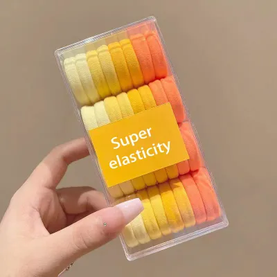 Women Fashion Multicolor High Elastic Hair Tie Rubber Hair Band Boxed