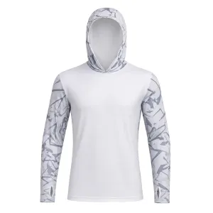 Men Fashion Casual Summer Printed Ice Silk Sunscreen Long-Sleeve Hoodies