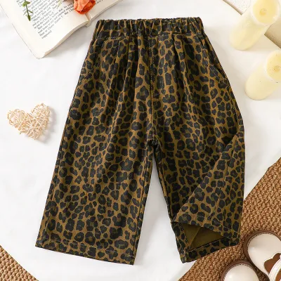 Kids Baby Girls Fashion Casual Autumn Leopard Loose Pants