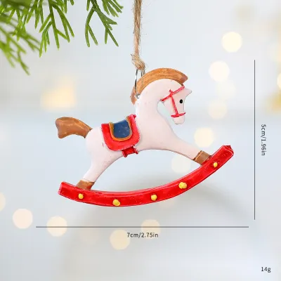 Fashion Retro Christmas Resin Pendant Snowflake Love Five-Pointed Star Christmas Tree Decorations Pendant