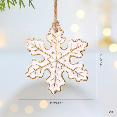 Fashion Retro Christmas Resin Pendant Snowflake Love Five-Pointed Star Christmas Tree Decorations Pendant