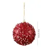 Red Sequins Round 8Cm