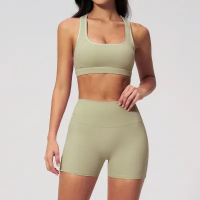 Women Two-Piece Yoga Tanks And Shorts