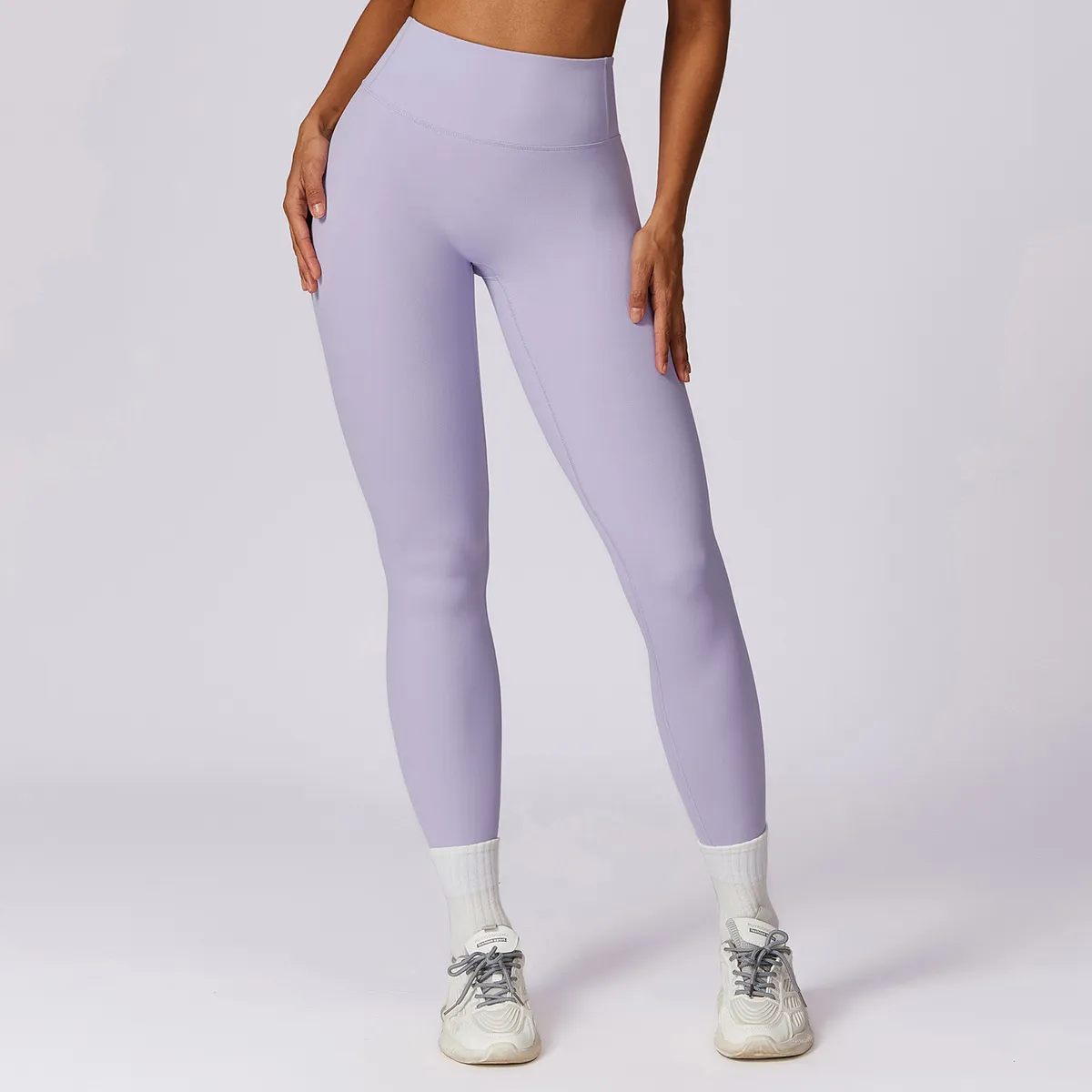 Women Fashion Solid Color Yoga Running Quick-Dry Breathable Sports Leggings
